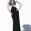Cutout Embellished Gown Black Silver - Image 2