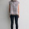 Woven Fur Gilet Grey - Image 3