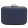 Oversized Etched Pod Clutch Navy - Image 2