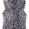 Woven Fur Gilet Grey - Image 4