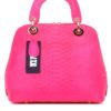 Orielle Leather Python Mini Tote Pink - Image 2