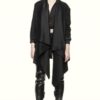 Oversize Wool Waterfall Coat Black - Image 2