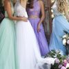 Two Piece Lace Ball Gown Green - Image 5