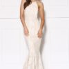 Backless Scalloped Lace Gown Ivory - Image 2