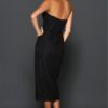 Bustier Lace Drape Dress Black - Image 3
