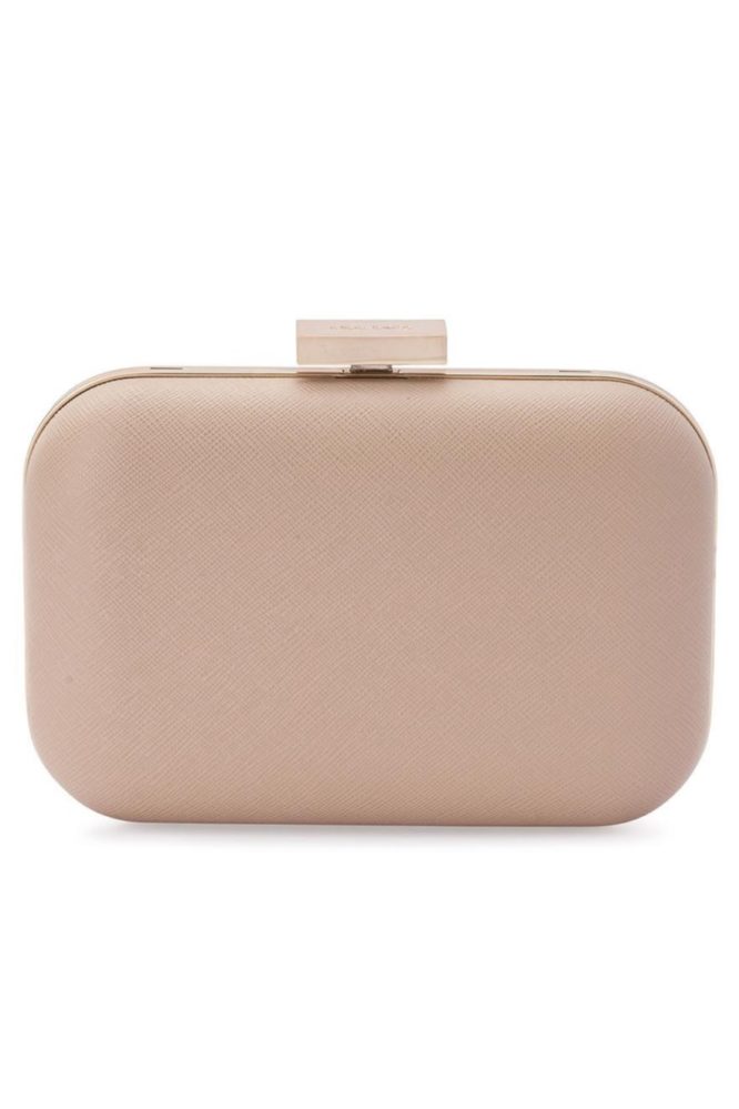 Framed Etched Pod Clutch Nude