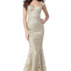 Scalloped Lace Mermaid Gown Ivory - Image 3