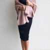 Woven Fur Shawl Blush - Image 2