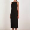 Crepe Tailored Shift Dress Black - Image 3
