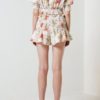 Linen Crepe Two Piece Playsuit Black Floral - Image 4