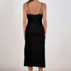 Crepe Tailored Shift Dress Black - Image 2