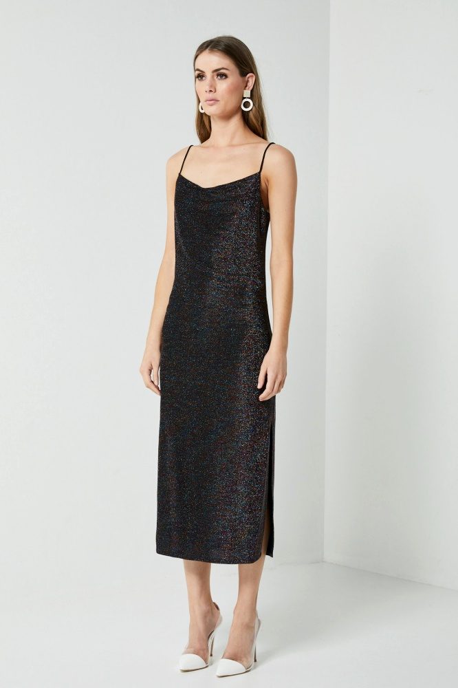 Shimmer online slip dress