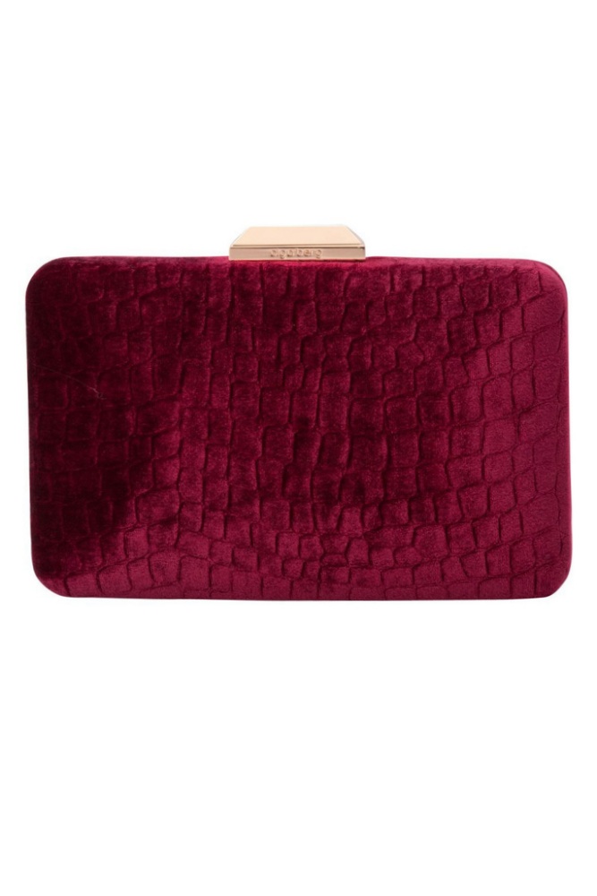 burgundy clutch