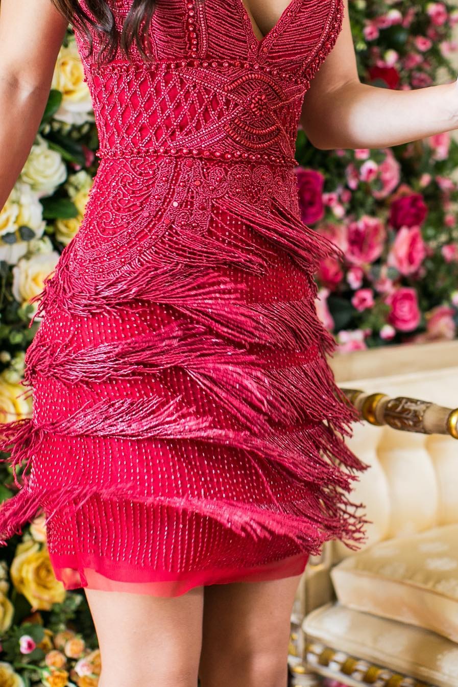 Beaded store fringe dress