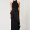 High Neck Overlay Jumpsuit Black - Image 2